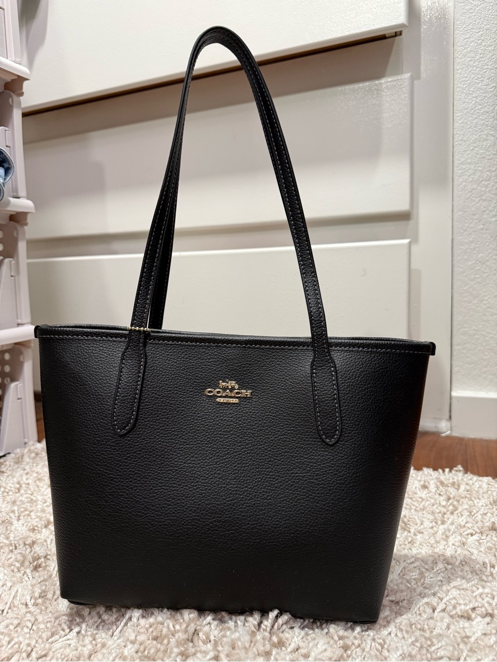 Coach Black Small City Tote